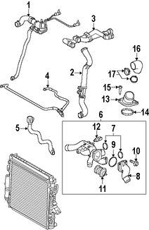 Foto de Kit de Termostato de Refrigerante del Motor  Original para Land Rover Range Rover Sport Land Rover Range Rover Marca LAND ROVER Nmero de Parte LR007603