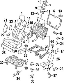 Foto de Almohadilla Calentadora de Asiento Original para Land Rover Range Rover Sport Marca LAND ROVER Nmero de Parte HVD500050