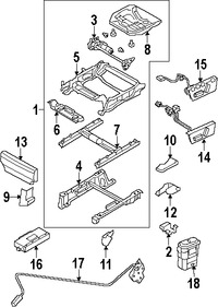 Foto de Cubierta de Riel de Asiento Original para Land Rover Range Rover Sport Land Rover LR3 Marca LAND ROVER Nmero de Parte HJX500062PVJ