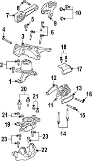 Foto de Soporte de Montura del motor Original para Land Rover LR2 Land Rover Marca LAND ROVER Nmero de Parte LR000598