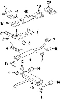 Foto de Tubo de Escape Original para Land Rover LR2 2008 2009 2010 2011 2012 Marca LAND ROVER N�mero de Parte LR041950