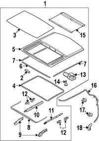 Foto de Cristal del Techo Corredizo Original para Land Rover LR2 Marca LAND ROVER Nmero de Parte LR045333