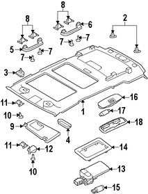 Foto de Lente de luz del domo Original para Land Rover LR2 2008 Marca LAND ROVER Nmero de Parte LR001945