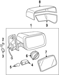 Foto de Espejo retrovisor exterior Original para Land Rover LR2 2008 2009 2010 Marca LAND ROVER Nmero de Parte LR029727