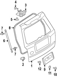 Foto de Puerta Trasera Original para Land Rover LR2 2008 2009 2010 Marca LAND ROVER Nmero de Parte LR005853