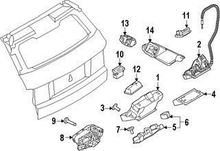 Foto de Motor Accionadro de Cerradura del Baul Original para Land Rover  Land Rover LR2 Marca LAND ROVER Nmero de Parte LR072417