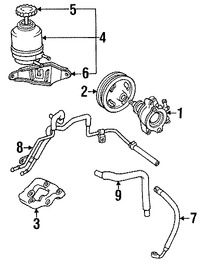 Foto de Manguera de Direcci�n Hidr�ulica Original para Lexus ES250 1990 1991 Marca LEXUS N�mero de Parte 4434832130