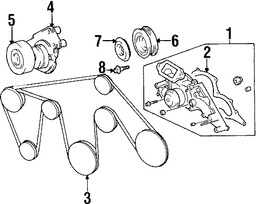 Foto de Conjunto de Tensor de correa Original para Lexus SC400 Lexus LS400 Marca LEXUS N�mero de Parte 166200W035