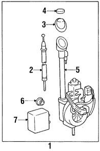 Foto de Mstil de Antena de Radio Original para Lexus SC300 Lexus SC400 Marca LEXUS Nmero de Parte 8630024181