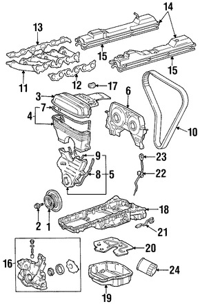 Foto de C�rter Original para Toyota Supra Lexus SC300 Marca LEXUS N�mero de Parte 1210246031