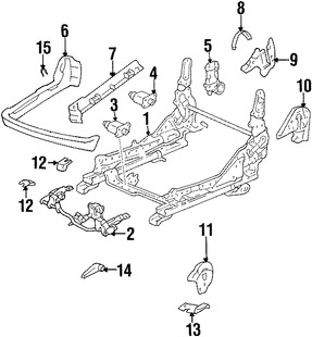 Foto de Cubierta de Riel de Asiento Original para Lexus SC300 Lexus SC400 Lexus GS300 Lexus GS400 Lexus GS430 Toyota Supra Marca LEXUS Nmero de Parte 7213724020C0