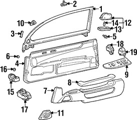 Foto de Interruptor de Espejo Retrovisor Exterior Original para Lexus SC300 Lexus SC400 Marca LEXUS N�mero de Parte 8487024060C0