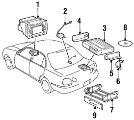 Foto de Soporte de Modulo de Control de GPS Original para Lexus GS300 1998 1999 2000 Lexus GS400 1998 1999 2000 Marca LEXUS Nmero de Parte 8627430290