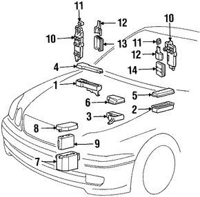 Foto de Caja de Fusibles Original para Lexus GS300 Lexus GS400 Lexus IS300 Marca LEXUS N�mero de Parte 8277330010