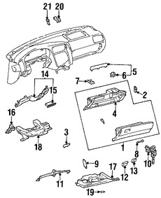 Foto de Guantera Original para Lexus GS300 Lexus GS400 Lexus GS430 Marca LEXUS Nmero de Parte 5550130160A0