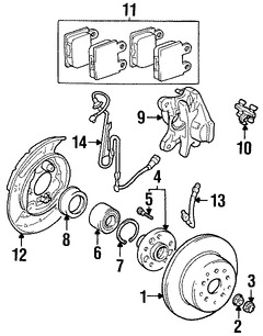 Foto de Tuerca de Eje Original para Lexus GS300 Lexus GS430 Lexus LS430 Lexus SC430 Marca LEXUS Nmero de Parte 9017926008