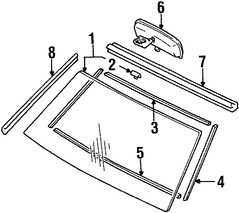 Foto de Espejo retrovisor interior Original para Lexus LX470 2005 2006 2007 Marca LEXUS N�mero de Parte 8781060230B0