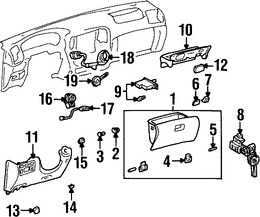 Foto de Guantera Original para Lexus LX470 Toyota Land Cruiser Marca LEXUS Nmero de Parte 5550160171A1