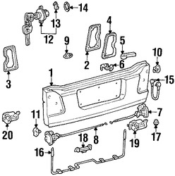 Foto de Puerta Posterior Original para Lexus LX470 2004 2005 2006 2007 Marca LEXUS Nmero de Parte 6506160241