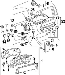 Foto de Interruptor Dimmer del tablero de instrumentos Original para Lexus LX470 Toyota Land Cruiser Marca LEXUS Nmero de Parte 8411960110