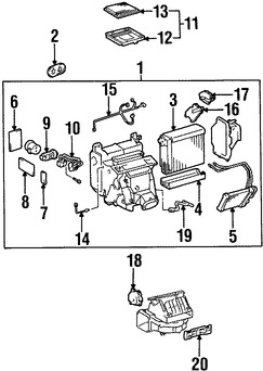 Foto de Motor de Control de Ajuste de Aire HVAC Original para Lexus RX300 1999 2000 2001 2002 2003 Marca LEXUS N�mero de Parte 8710648020