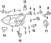 Foto de Faro Original para Lexus RX330 Lexus RX350 Lexus RX400h Marca LEXUS N�mero de Parte 0400284148