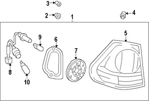 Foto de Zcalo de Luz Trasera Original para Lexus RX330 2004 2005 2006 Lexus RX350 2007 2008 2009 Marca LEXUS Nmero de Parte 8155548060