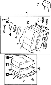 Foto de Bastidor de Asiento Original para Lexus IS300 2001 2002 2003 2004 2005 Marca LEXUS Nmero de Parte 7101253010