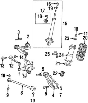 Foto de Soporte de Amortiguador Original para Lexus IS300 2001 2002 2003 2004 2005 Marca LEXUS Nmero de Parte 4875051010