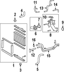 Foto de Kit de Termostato de Refrigerante del Motor  Original para Lexus Marca LEXUS Nmero de Parte 1603131020