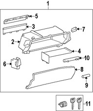 Foto de Guantera Original para Lexus IS250 Lexus IS350 Lexus IS F Marca LEXUS N�mero de Parte 5555053062A2