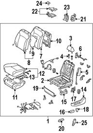 Foto de Asiento Original para Lexus IS250 2008 Lexus IS350 2008 Marca LEXUS N�mero de Parte 7120053C40C0