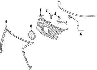Foto de Molde de rejilla Original para Lexus IS250 Lexus IS350 Lexus IS200t Lexus IS300 Marca LEXUS Nmero de Parte 5271153041