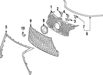 Foto de Molde de rejilla Original para Lexus IS250 Lexus IS350 Lexus IS200t Lexus IS300 Marca LEXUS Nmero de Parte 5271153061