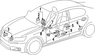 Foto de Sensor de impacto del Air Bag Original para Lexus Marca LEXUS Nmero de Parte 8917339495