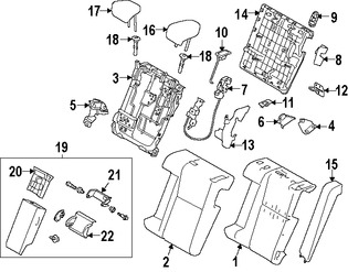 Foto de Cobertor de bisagra de asiento Original para Lexus IS250 Lexus IS350 Lexus IS200t Lexus IS300 Marca LEXUS Nmero de Parte 7286853040C0