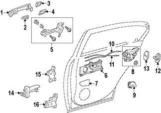 Foto de Cubierta de la manija exterior de la puerta  Original para Lexus Marca LEXUS Nmero de Parte 692280E010A1