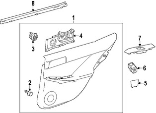 Foto de Bisel de Switch de Vidrio Electrico Original para Lexus IS250 Lexus IS350 Lexus IS200t Lexus IS300 Marca LEXUS Nmero de Parte 7427253060C0