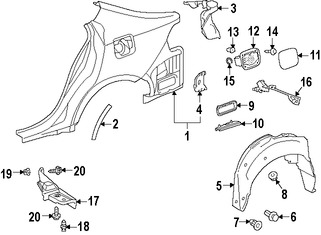 Foto de Actuador del Seguro Puerta de Combustible Original para Lexus IS250 Lexus IS350 Lexus IS200t Lexus IS300 Marca LEXUS Nmero de Parte 7703053020