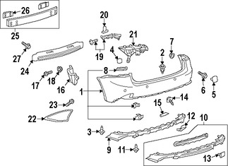 Foto de Barra de impacto de parachoque Original para Lexus Marca LEXUS Nmero de Parte 5202353080