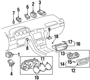 Foto de Panel de Control de Termperatura Climatizacin Original para Lexus ES300 2002 2003 Lexus ES330 2004 Marca LEXUS Nmero de Parte 5590233570