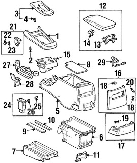Foto de Consola Central Original para Lexus ES300 2002 2003 Lexus ES330 2004 Marca LEXUS N�mero de Parte 5891133130A0