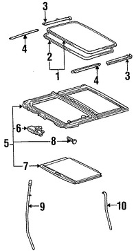 Foto de Sello del Techo Corredizo Original para Lexus Toyota Marca LEXUS Nmero de Parte 6325130100