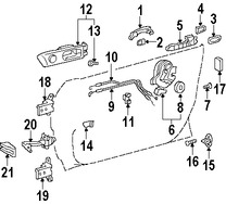 Foto de Clip del Botn de Puerta Original para Toyota Scion Lexus Marca LEXUS Nmero de Parte 6974932040