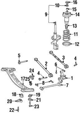 Foto de Brazo de Control Lateral Original para Lexus ES300 Lexus ES330 Toyota Camry Marca LEXUS N�mero de Parte 4871033070