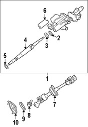 Foto de Eje de Columna de Direcci�n Original para Toyota Camry Lexus ES350 Marca LEXUS N�mero de Parte 4522006114
