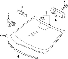 Foto de Espejo retrovisor interior Original para Lexus ES350 2007 2008 2009 Marca LEXUS Nmero de Parte 878100W091
