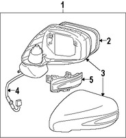 Foto de Cristal de espejo de la puerta Original para Lexus ES350 Lexus IS250 Lexus IS350 Lexus IS F Marca LEXUS N�mero de Parte 8796133740