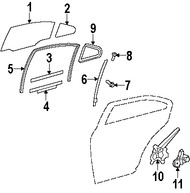 Foto de Regulador de Vidrio Automatico Original para Toyota Corolla Lexus ES350 Scion xB Marca LEXUS Nmero de Parte 6980412180