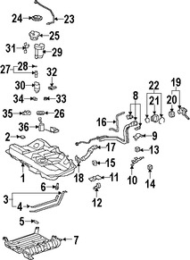 Foto de Regulador de Presin de Inyeccin Original para Toyota Solara Toyota Camry Toyota Avalon Scion tC Lexus ES350 Lexus ES330 Marca LEXUS Nmero de Parte 2328020060